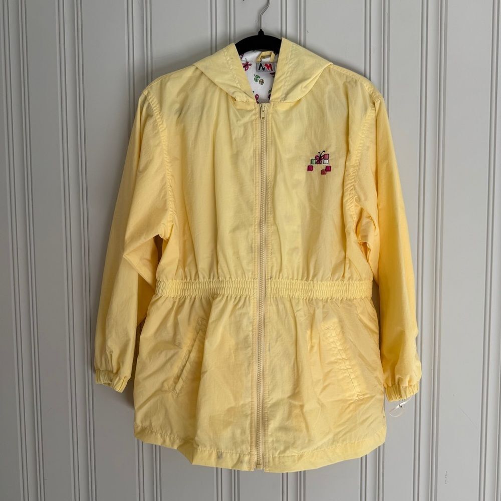 Yellow Wind Jacket with Hood- Vintage/Retro